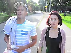 MAMACITAZ  - Colombian Teenie Luna Castillo Gets Picked Up And Ravaged Hard
