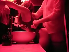 pornography video in the men's bedroom in the pub