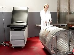 Anal treatment for light-haired all girl patient