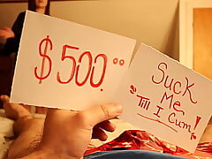 Step-mother plays a game (Win Money or Suck cock? )