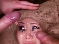 super-naughty immense boobed asian cougar gets tied, penalized and DP