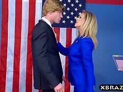 Dazed Ivanka Drumpf helped and anal invasion penetrated by a surgeon