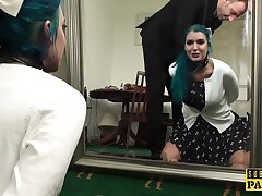 British slave analized in interracial 3some