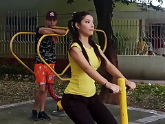 Innocent-looking lady cracks all the rules - fabulous pegging