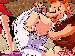 Stretching the vulva in the yoga class - The Flintstoons