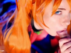 Filthy Blowjob and Cunny Creampie. Evangelion Asuka Langley -