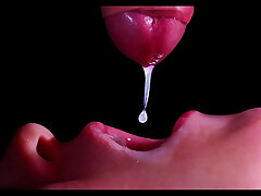 CLOSE UP: Hottest Milking Jaws for your DICK! Sucking Beef whistle ASMR, Tongue and Lips Oral pleasure Dual Popshot -XSanyAny