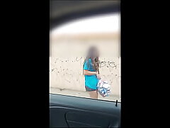 young female street can collector gets pulverized by an elder pervert