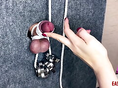 I lost an debate to my sista and her homies and they filmed how they play with my ballsack AnnyCandy Painboy