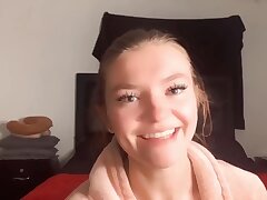 Up close female climax and sloppy converse with sexy teen!
