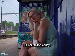 Public Agent Fat Boobies Blonde Lily Joy Plowed Behind Teach Station
