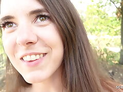 Public Anal Intercourse for Petite German Teen Mina at Pickup at Wacken Festival