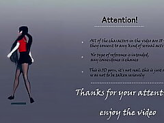 Gurren Lagann: Yoko's redhead wets her fuckbox and licks until they jism [Full Video]