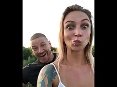 Prompt outdoor sucky-sucky with final in facehole