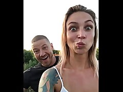 Rapid outdoor blowjob with final in hatch