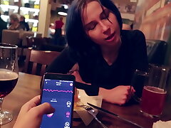 I took manage of my stepsister's wand in the pub and brought her to orgasm.