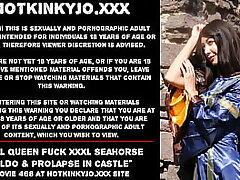 Anal Princess fuck XXXL Seahorse dildo & prolapse in castle