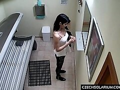 Hidden cam Teenie Lady Rubbin' her Vag