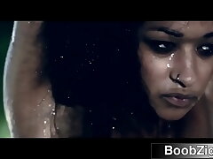 Super Super-sexy Black Sweetie Corded Up & Fucked By Her Milky Tormentor