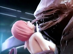 Nice chick get anal with alien - Hentai 3d 15