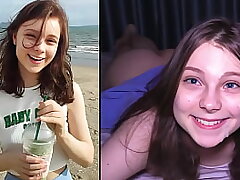 Hooking Up At The Beach - Sweetie Makes Him Cum THREE TIMES !