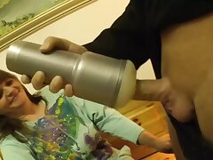 Kinky brown-haired lady from Germany gets jizm all over her face