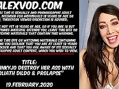 Hotkinkyjo wreck her donk with Goliath faux-cock & ass inside-out