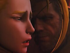 Metal Gear orgy with young blonde